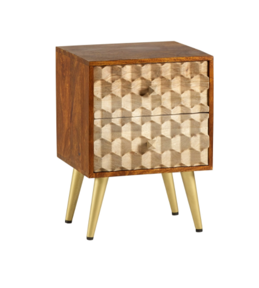 Lorra Two Drawer Side Table