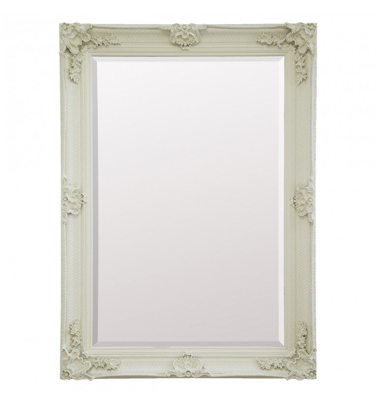 Alauni Rectangle White Frame Mirror