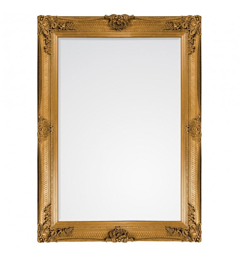 Rectangle Gold Frame Mirror Alauni