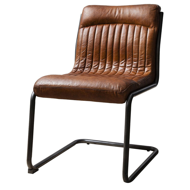 Dining Chair Brown Leather Fondren