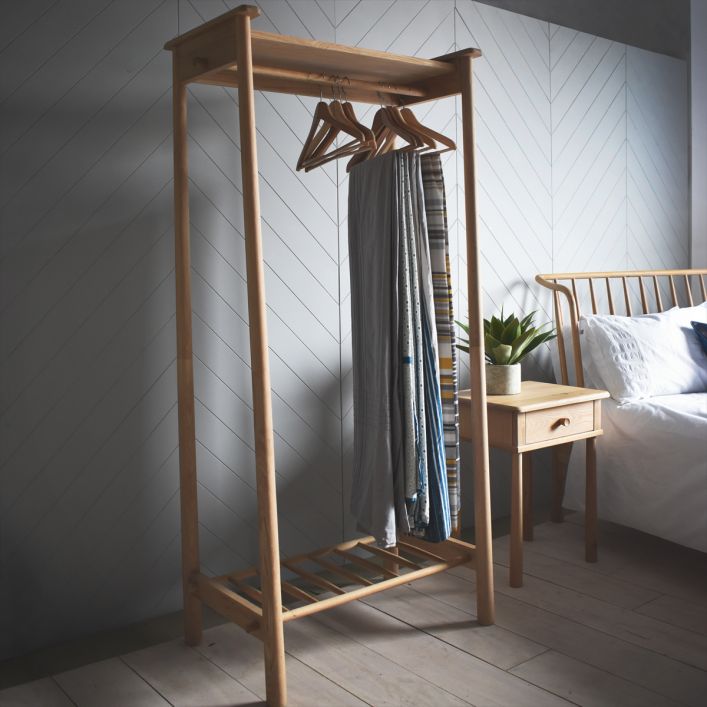 Open Wardrobe Oak Gowtham