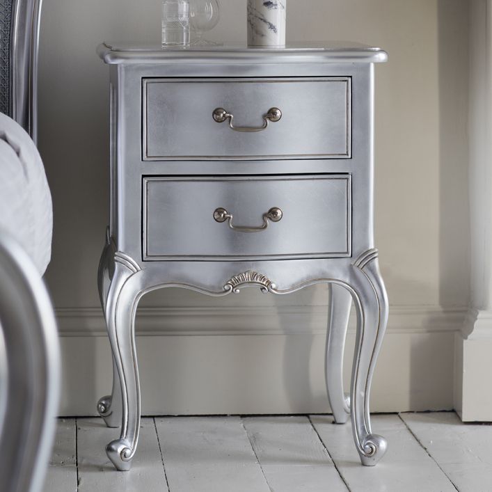 Silver Bedside Table Minier