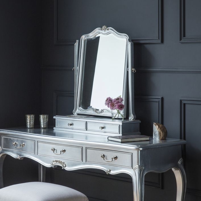 Silver Dressing Table Mirror Minier