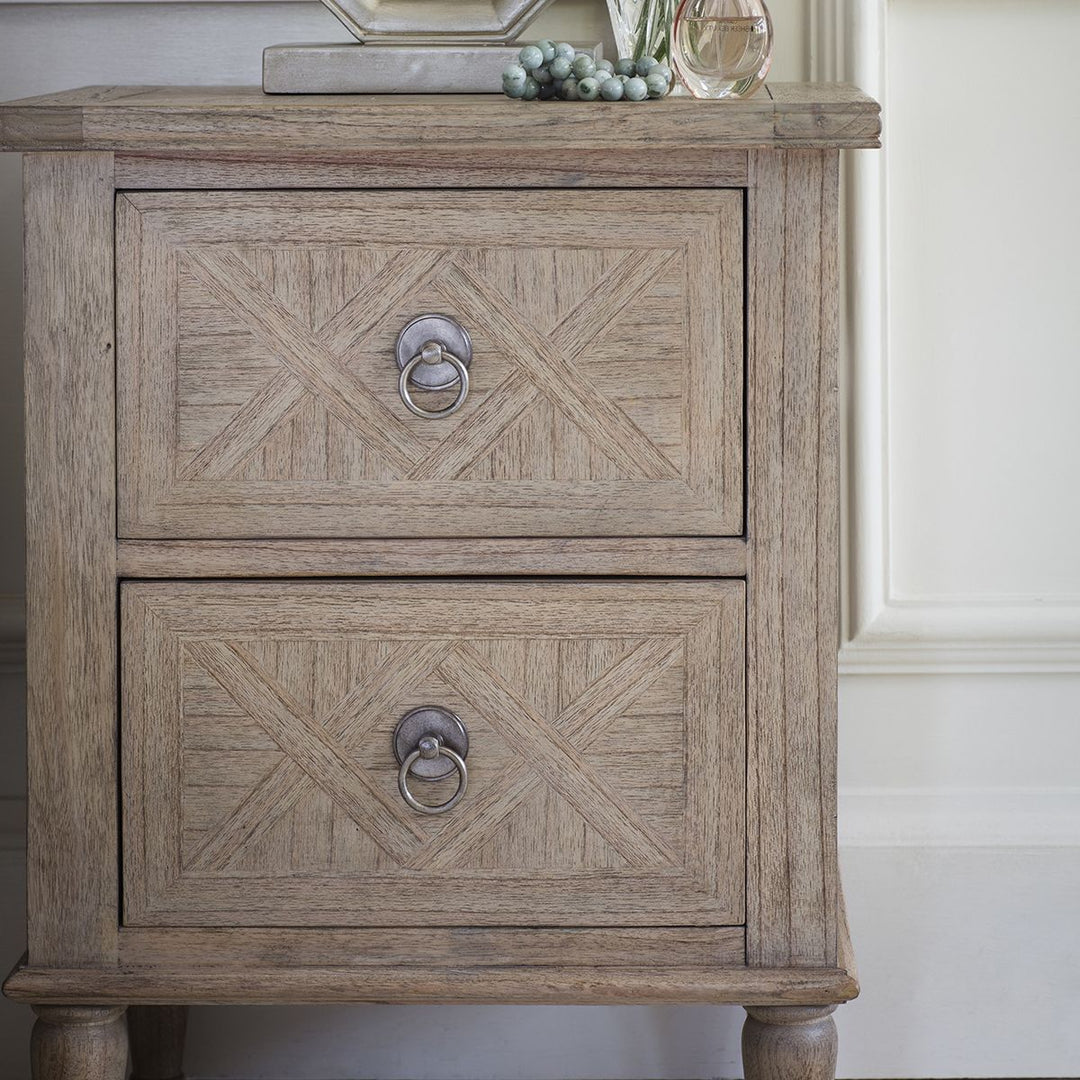 Two Drawer Bedside Table Gylla