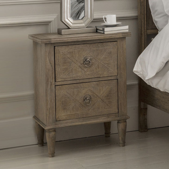 Two Drawer Bedside Table Gylla