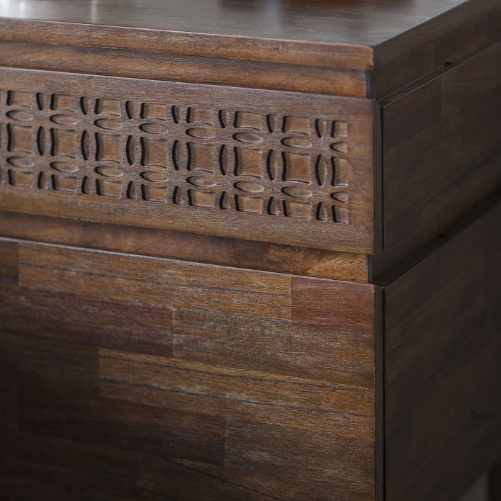 Brown Bedside Two Drawer Chest Pernell