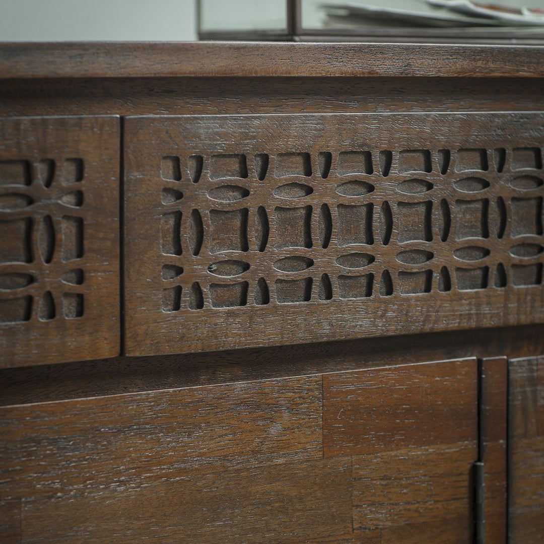 Boho 3 Door 2 Drawer Brown Sideboard