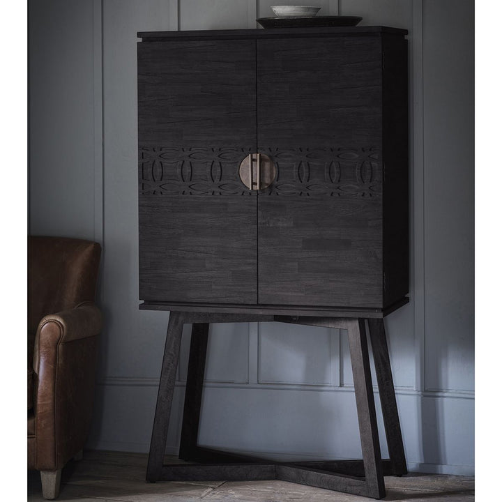 Pernell Black Boutique Cocktail Cabinet