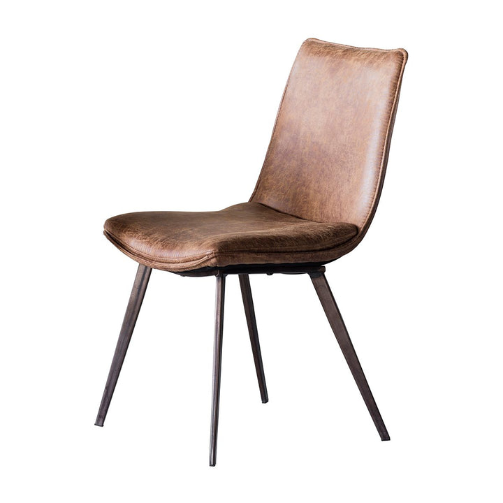 Brown Leather Dining Chair Eringil