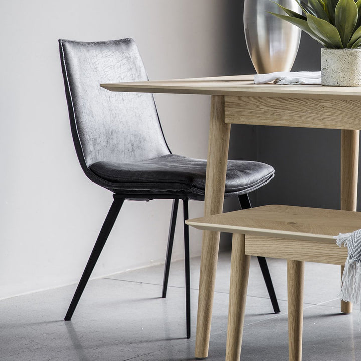 Grey Leather Dining Chair Eringil