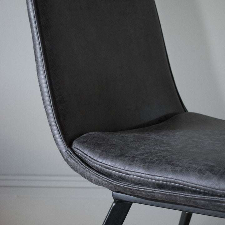 Grey Leather Dining Chair Eringil