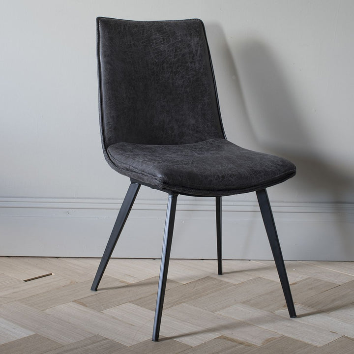 Grey Leather Dining Chair Eringil