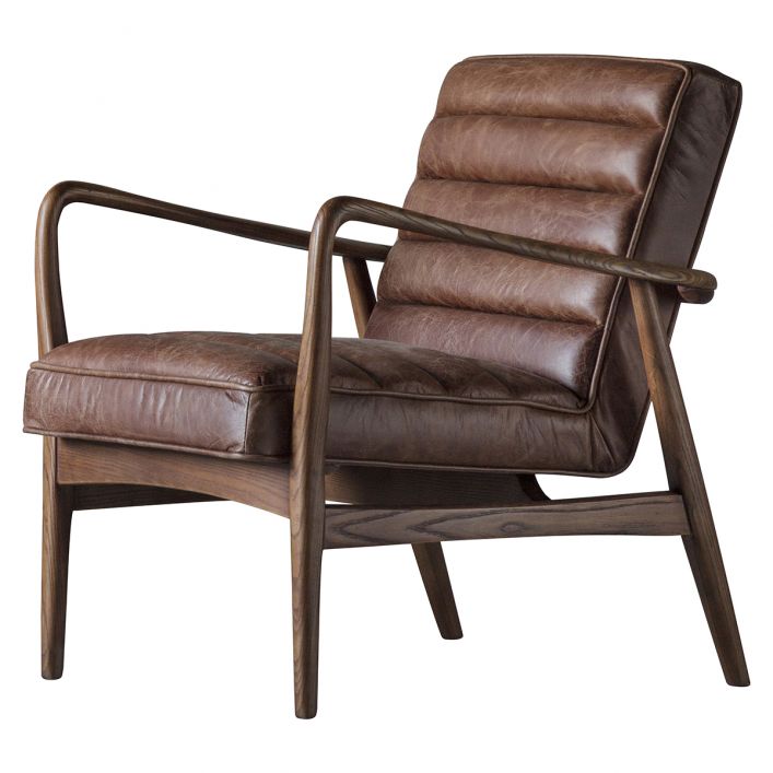 Datsun Armchair Vintage Brown Leather