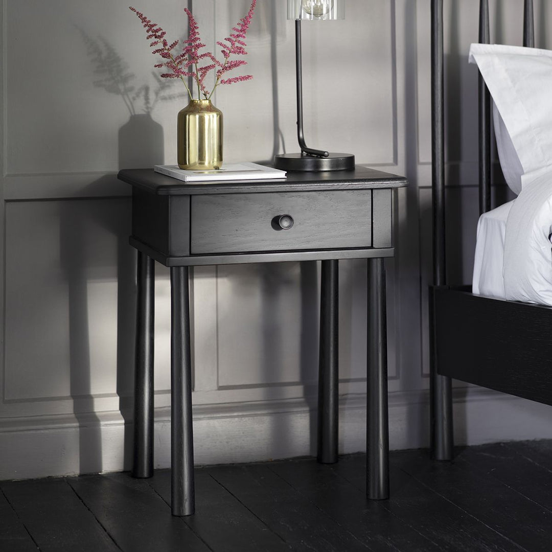 One Drawer Oak Bedside Table Gowtham