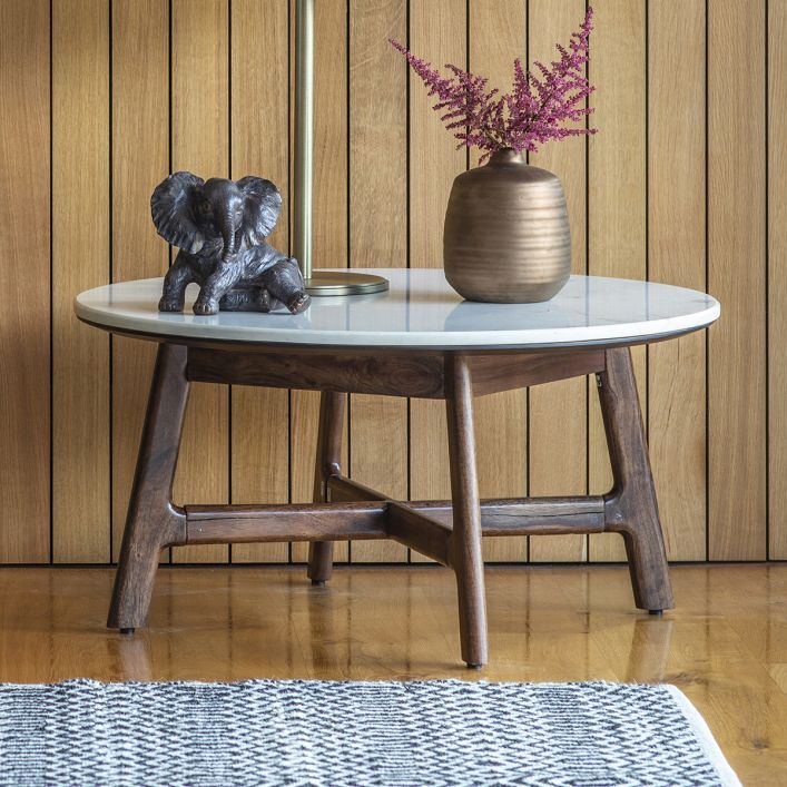 Round Marble Coffee Table Oden