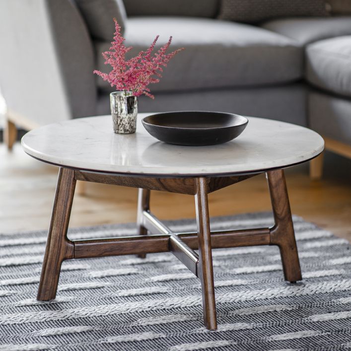 Round Marble Coffee Table Oden