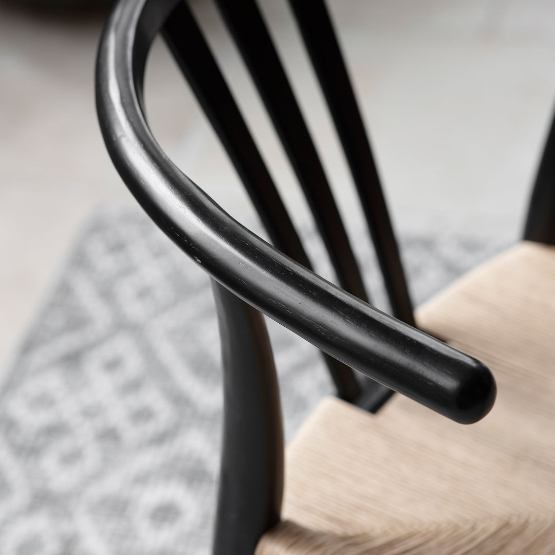 Black Dining Chair Set of 2 Carmelita