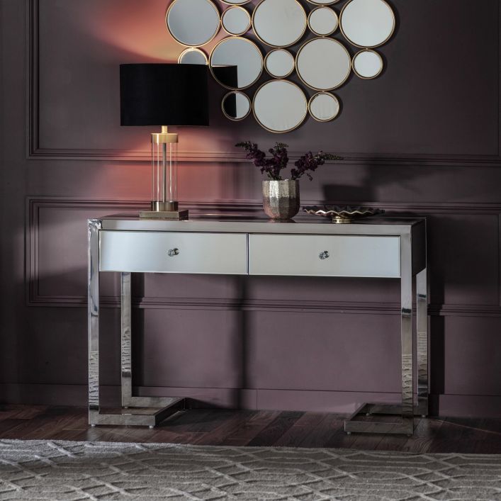 Casner Two Drawer Mirrored Console