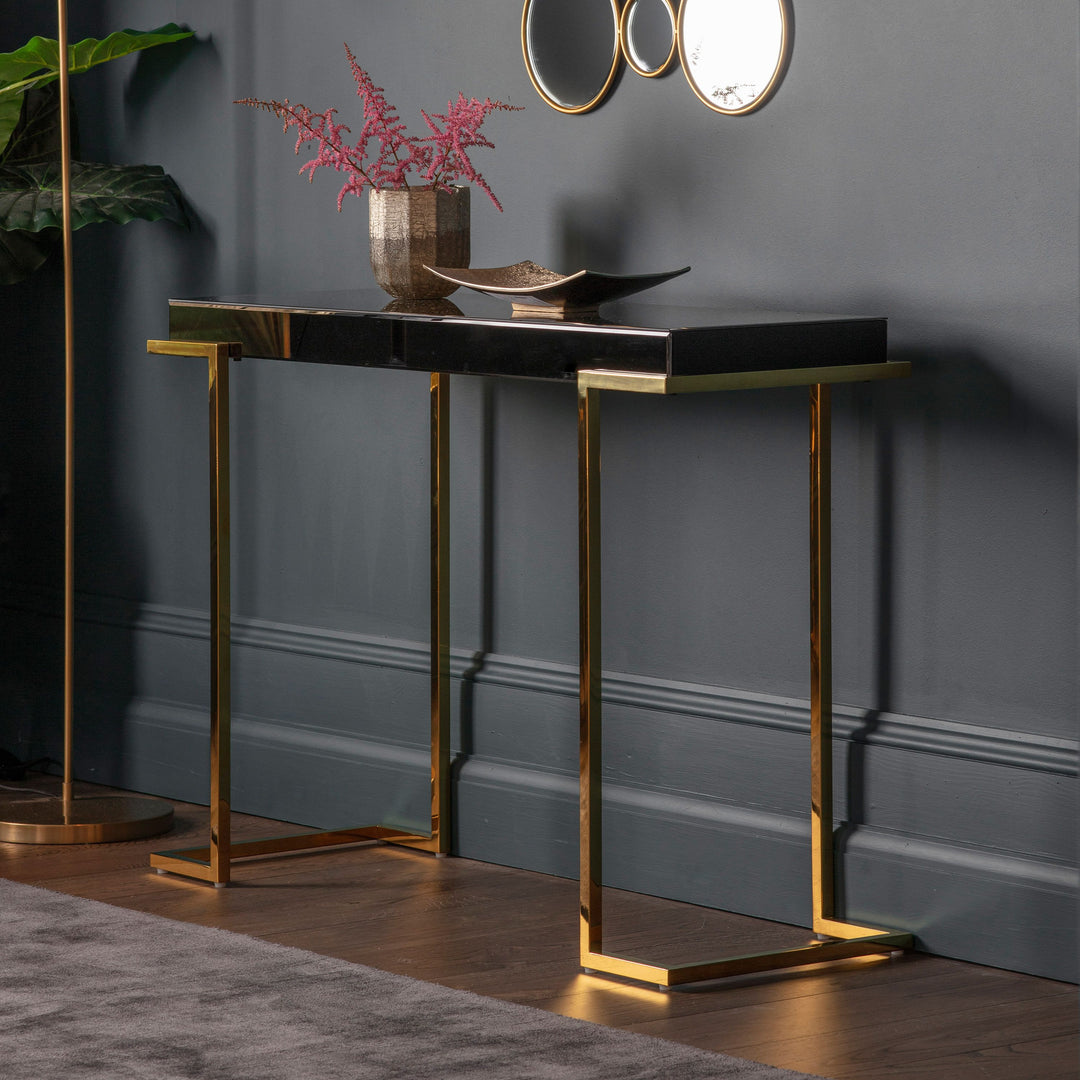 Black Mirrored Console Kendriel