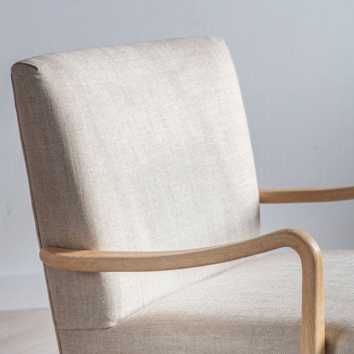 Charcoal Linen Armchair Ronald