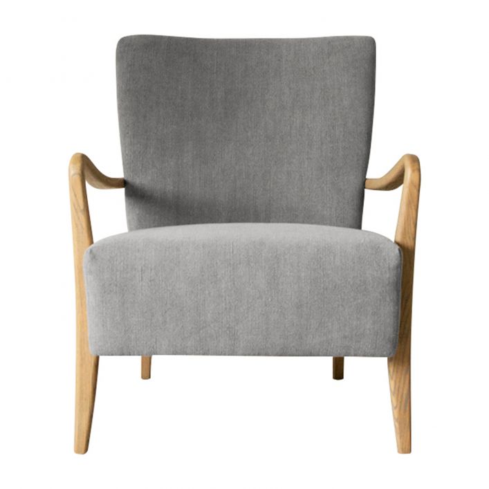 Charcoal Linen Armchair Ronald