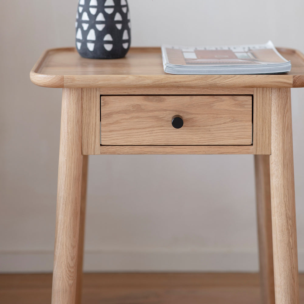 Kingham 1 Drawer Side Table Oak