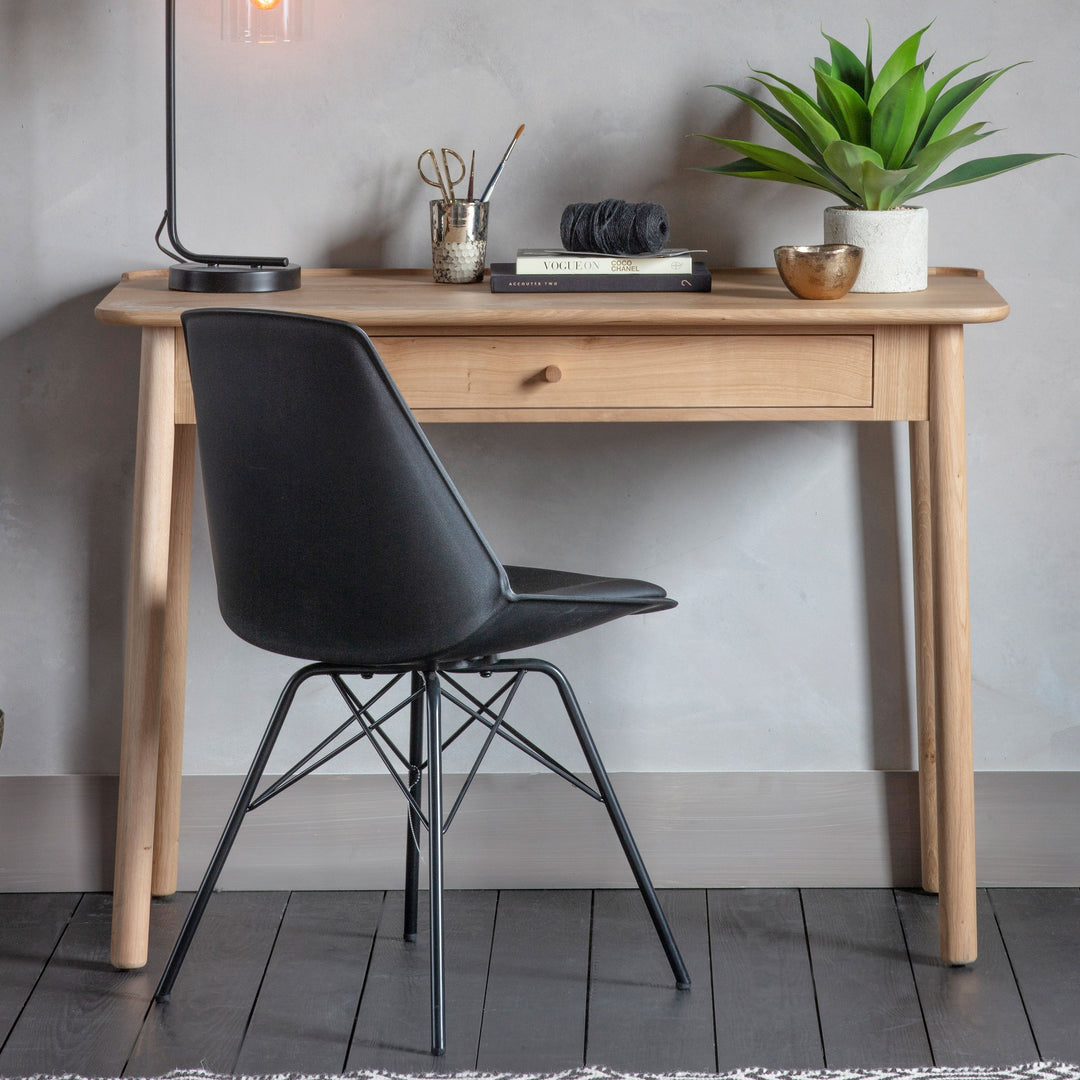 One Drawer Oak Desk Hennigan