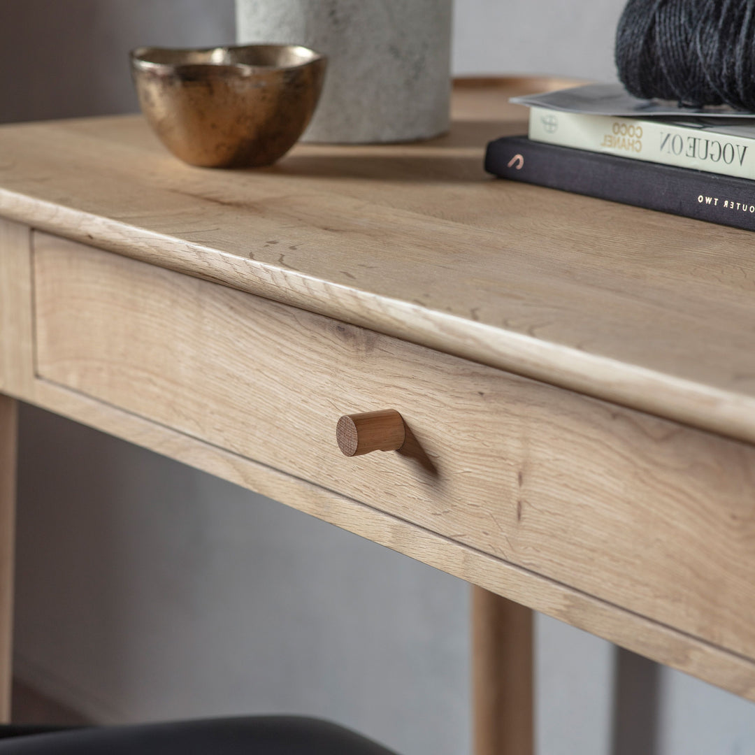 One Drawer Oak Desk Hennigan