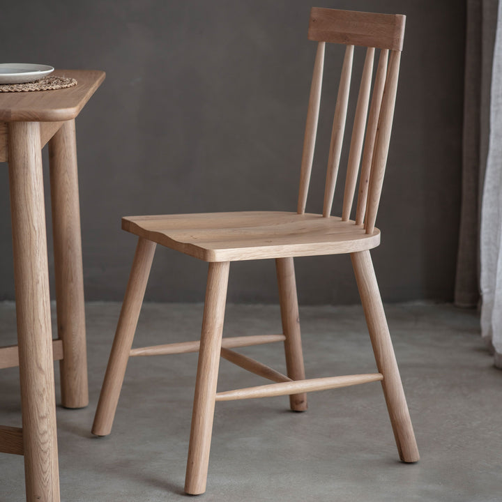 Set of 2 Oak Dining Chair Hennigan