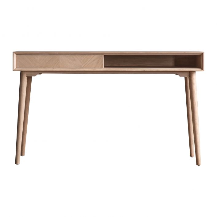 One Drawer Oak Desk Luna