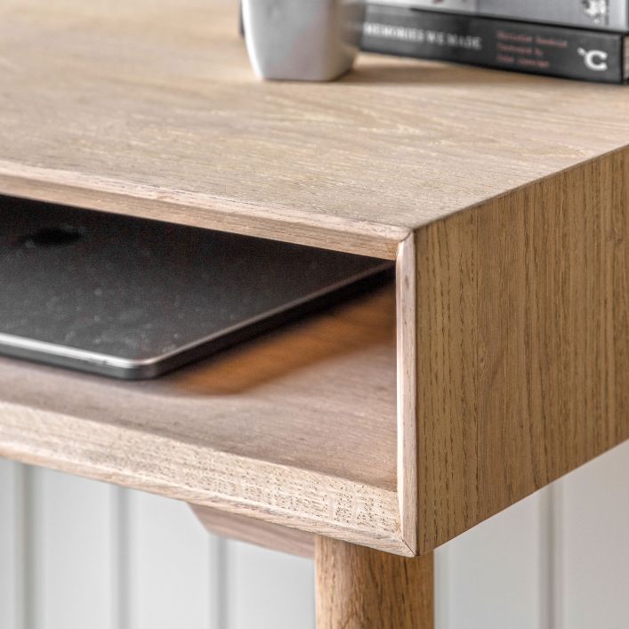 One Drawer Oak Desk Luna