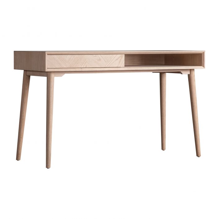 One Drawer Oak Desk Luna