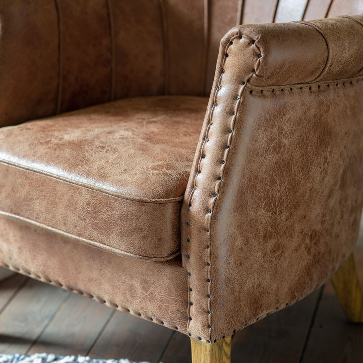 Armchair Brown Leather Killingly