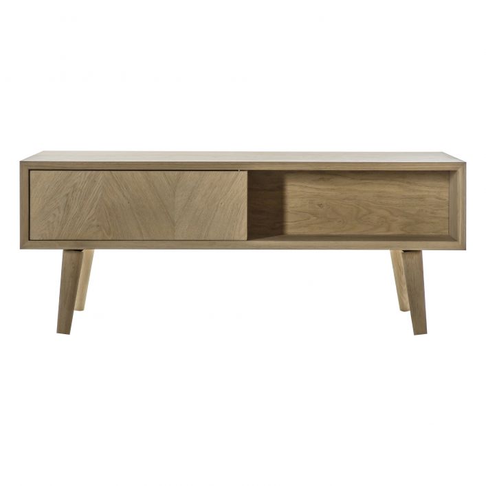 Two Drawer Oak Coffee Table Luna