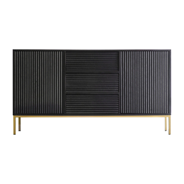 2 Door 3 Drawer Sideboard Black Aliano