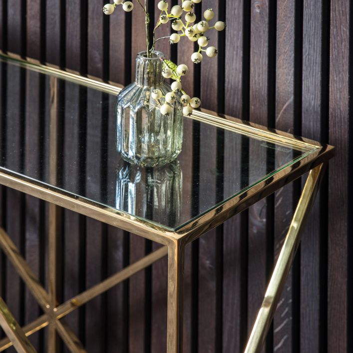 Gold Console Table Shameka