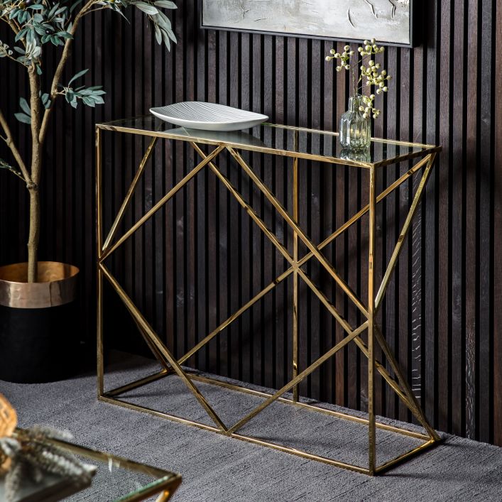 Gold Console Table Shameka