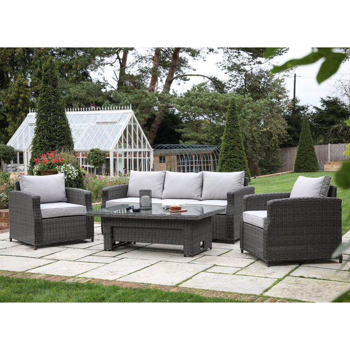 Rattan 5 - Person Seating Group with Cushions Lassen