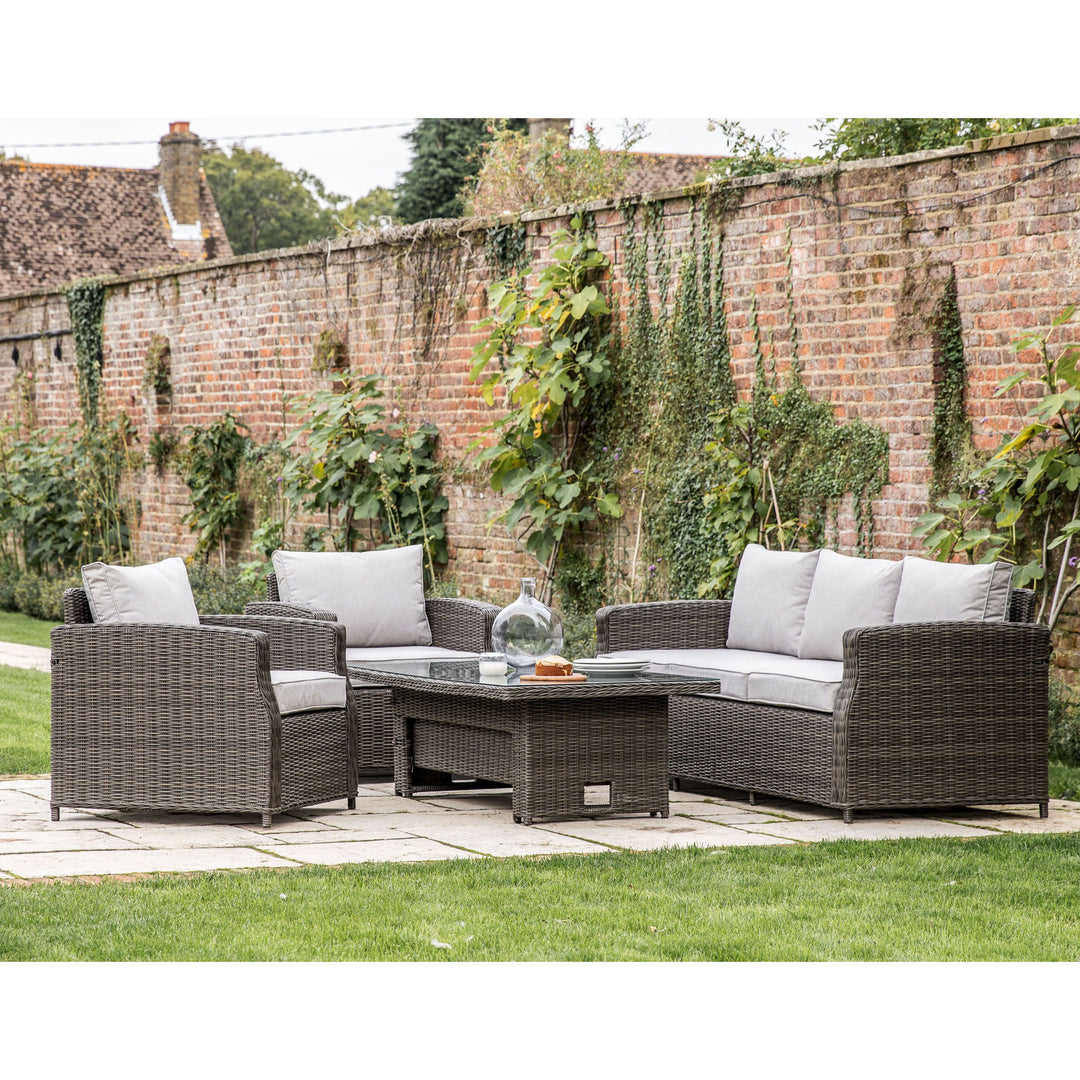 Rattan 5 - Person Seating Group with Cushions Lassen