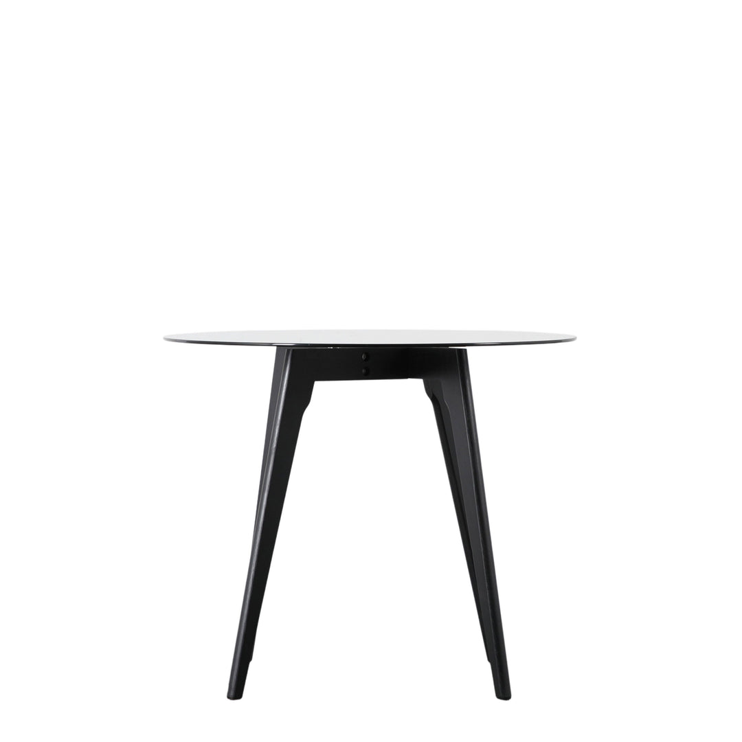 Blair Round Dining Table - in Black