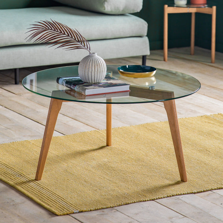 Oak Round Coffee Table Adda