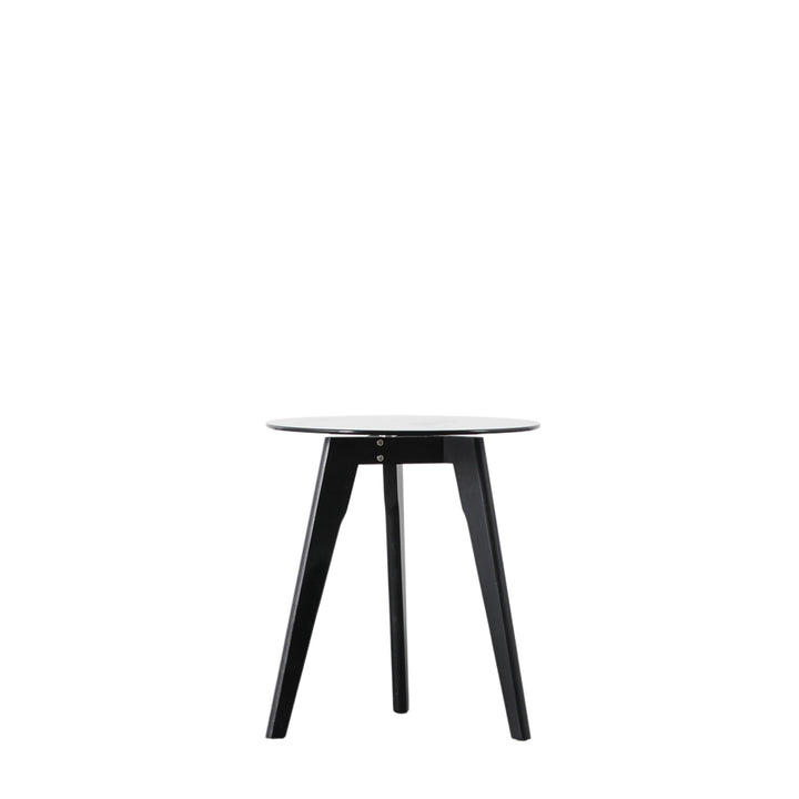 Black Round Side Table Adda