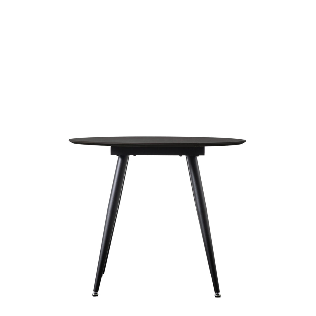 Round Dining Table Black Eulas