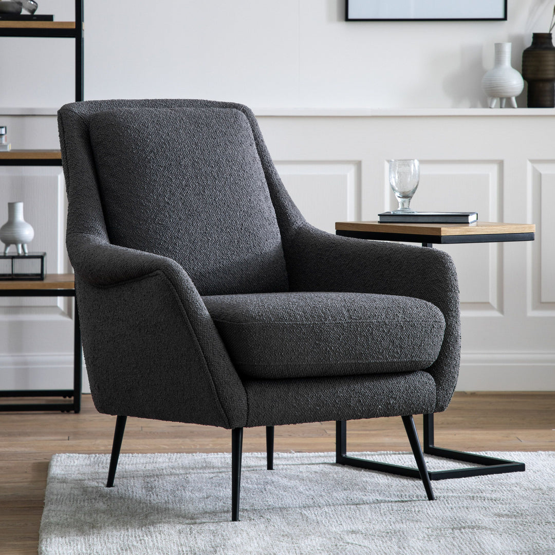 Dark Grey Armchair Gail