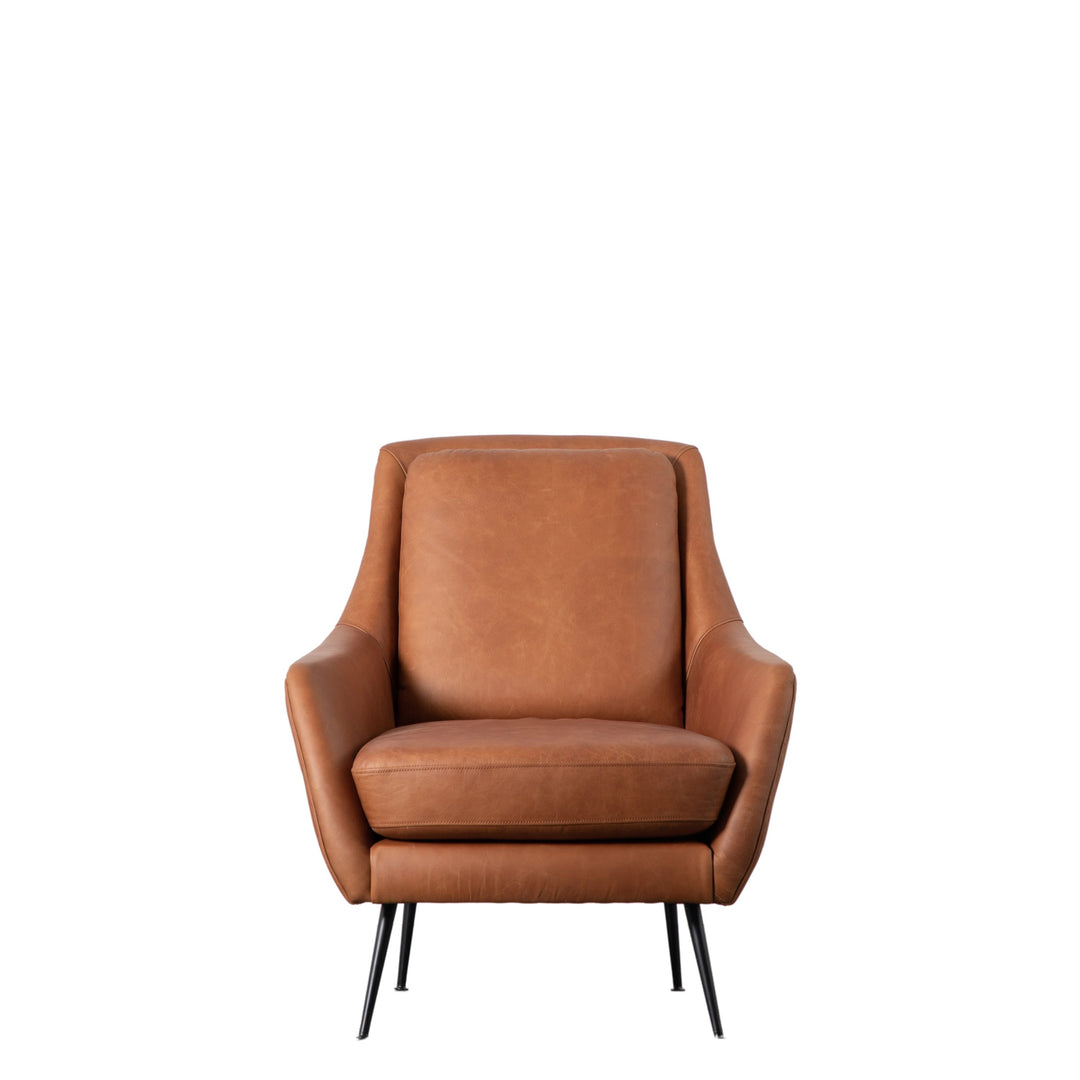 Brown Leather Armchair Gail