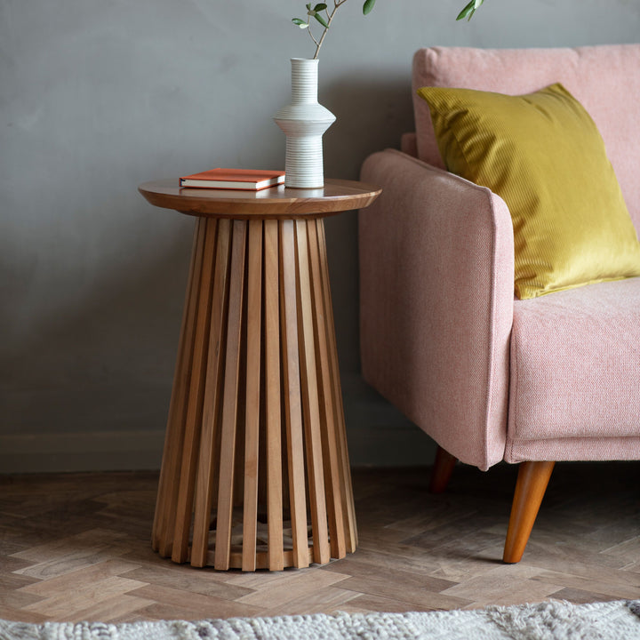 Slatted Side Table Kamile