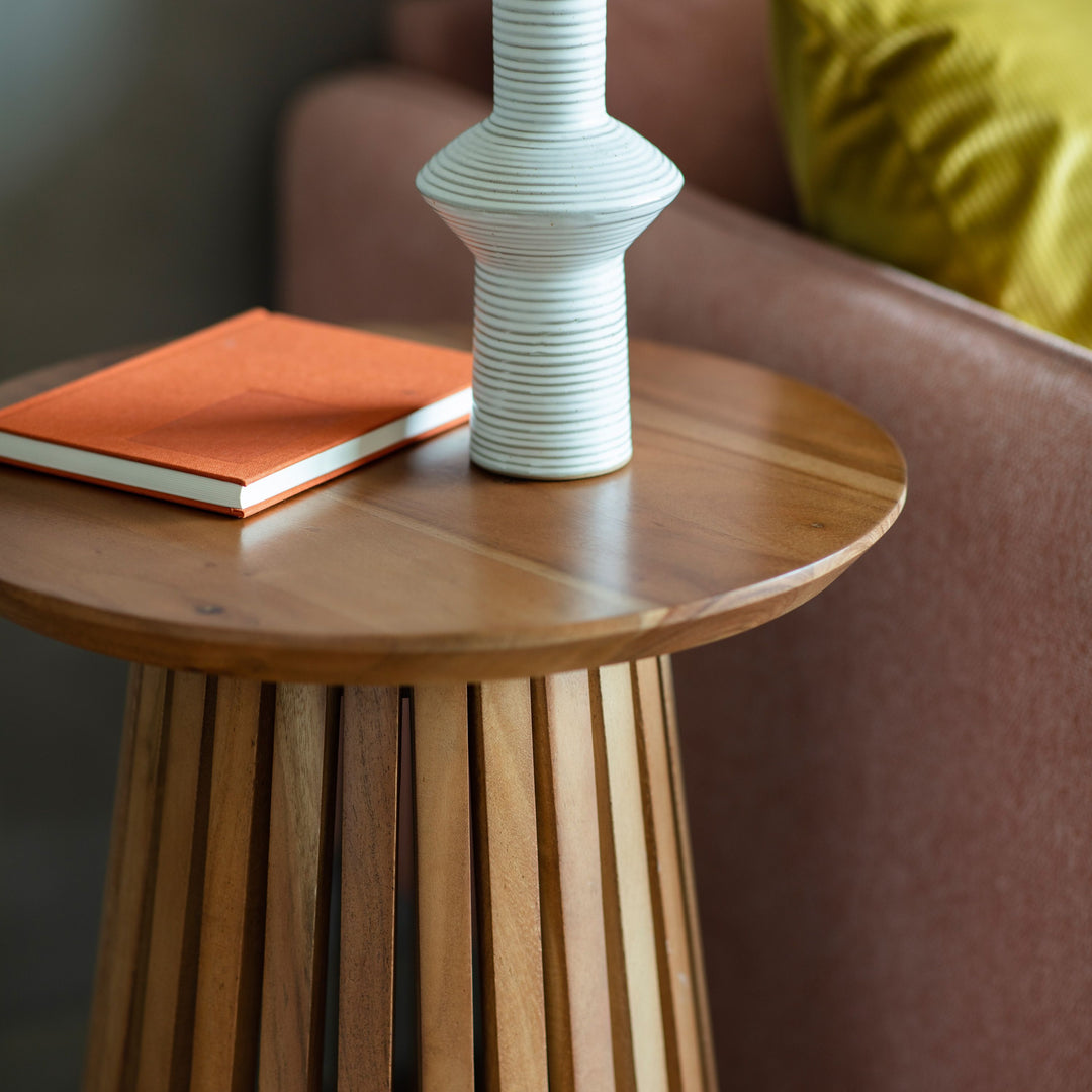 Slatted Side Table Kamile