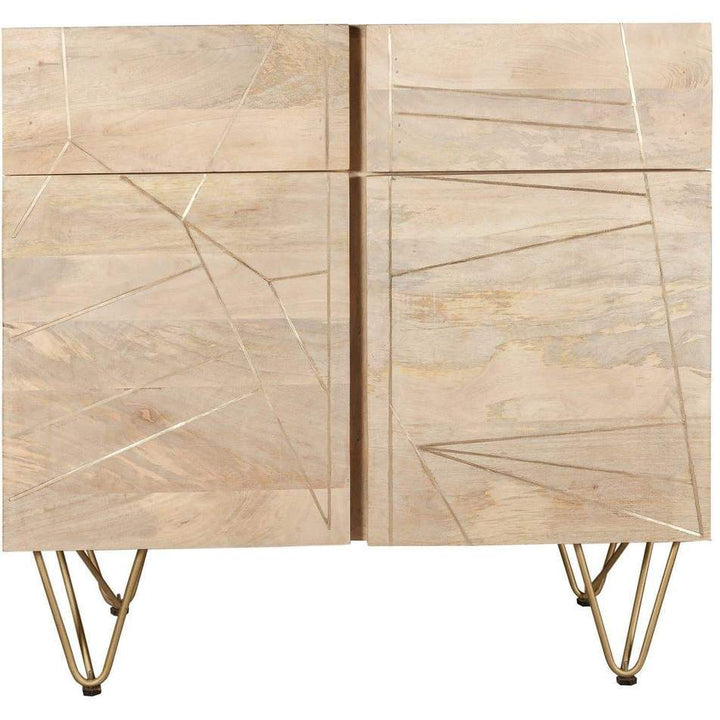 Light Gold 2 Door Medium Sideboard