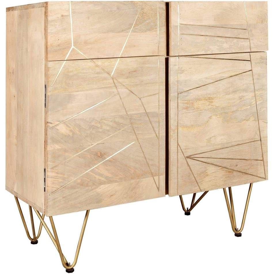 Light Gold 2 Door Medium Sideboard