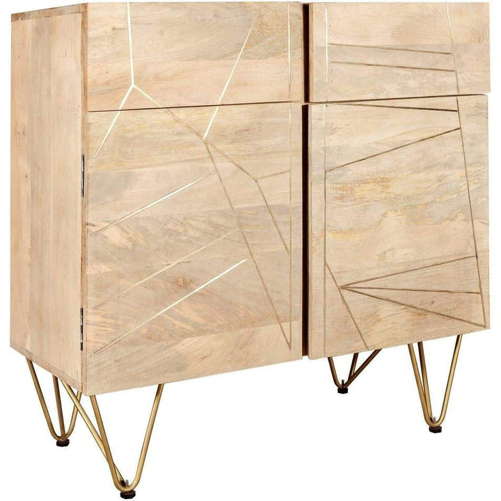 Light Gold 2 Door Medium Sideboard